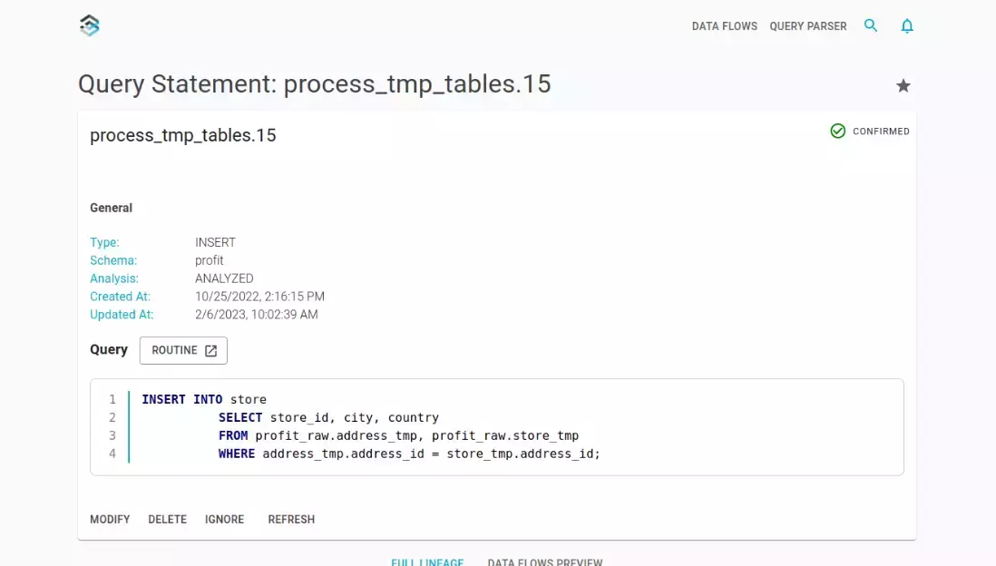 Big Query SQL Statement